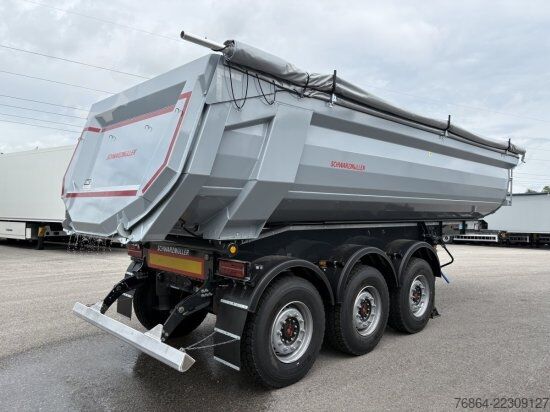 Tipper semitrailer SCHWARZMüLLER STAHLRUNDMULDE 25 M³, LIFTACHSE, ROLLPLANE, SAF ACHSEN,  MEHRERE SOFORT VERFüGBAR