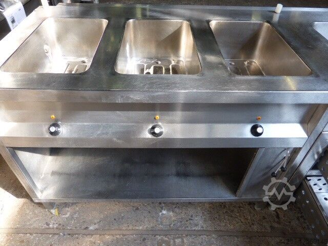 Niggestich stainless steel (VA) gastro counter, sales counter, bain-marie, heated food serving stati Keine Angabe Gastrotheke