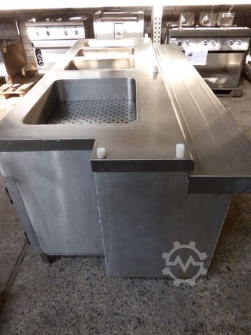Niggestich stainless steel (VA) gastro counter, sales counter, bain-marie, heated food serving stati Keine Angabe Gastrotheke