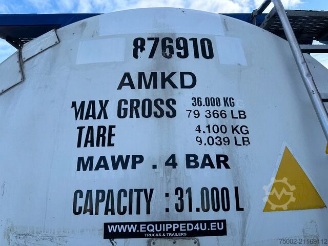 Tankcontainer Van Hool 20FT SWAPBODY 30.900L, UN PORTABLE T11, 5Y- + C...