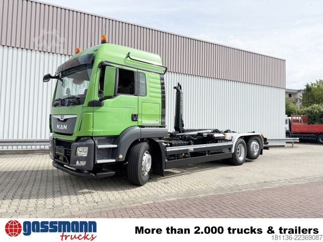 Roll-off tipper truck MAN TGS 26.430 6x2-4 LL, Intarder, Lenk-/Liftachse,