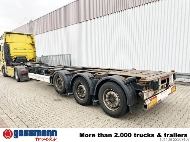 Swap body semitrailer Krone SDC 27 eLTU4 Container-Chassi, 2x Liftachse,