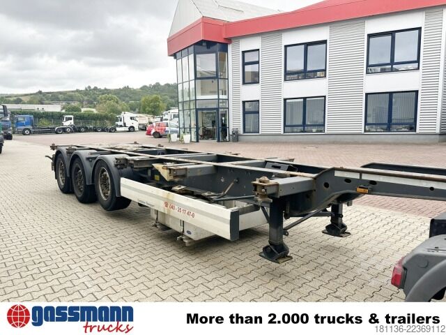 Swap body semitrailer Krone SDC 27 eLTU4 Container-Chassi, 2x Liftachse,