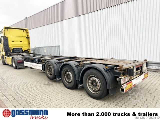 Swap body semitrailer Krone SDC 27 eLTU4 Container-Chassi, 2x Liftachse,
