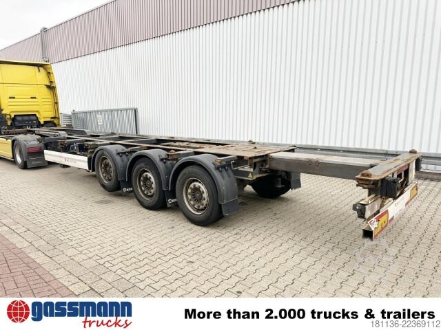 Swap body semitrailer Krone SDC 27 eLTU4 Container-Chassi, 2x Liftachse,