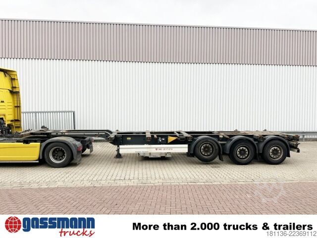 Swap body semitrailer Krone SDC 27 eLTU4 Container-Chassi, 2x Liftachse,
