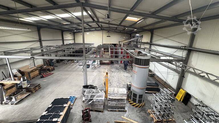 Komplette Produktionslinie Pulverbeschichtung  bis 7.400 mm komplette Produktionslinie