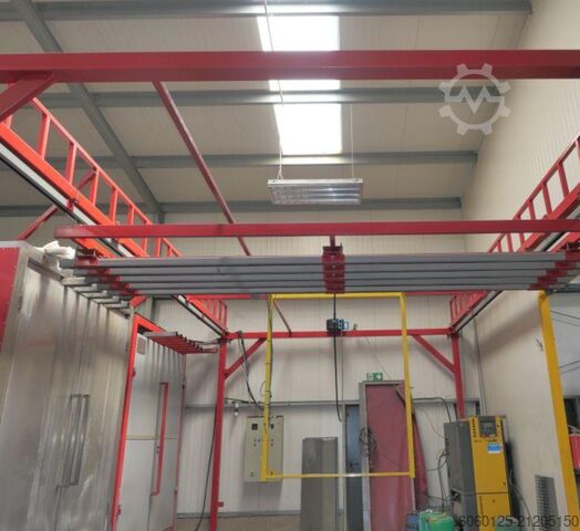 Komplette Produktionslinie Pulverbeschichtung  bis 7.400 mm komplette Produktionslinie