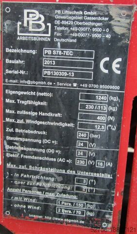 Scherenhebebühne PB Lifttechnik S78-7EC