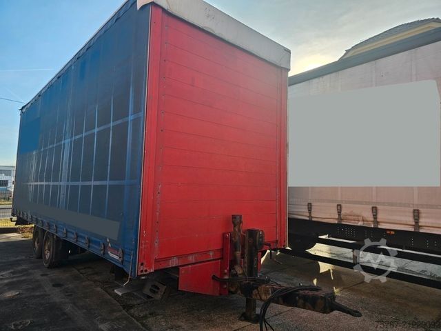 Anhänger mit Pritsche & Plane ACKERMANN-FRUEHAUF Tandem Gardine, Edscha,Hubdach