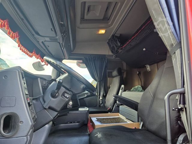 LKW mit Pritsche & Plane SCANIA G410 Volumen, Edscha, Hubdach+Tandemhänger