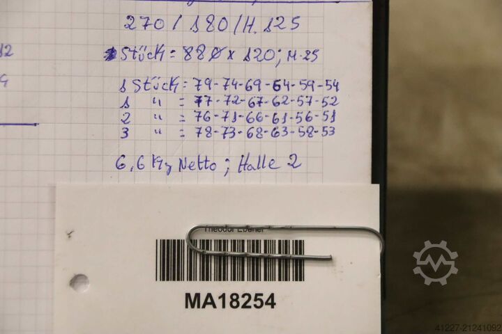 Stufenfutter Präzisions-Spannfutter 6 Stück Schaublin Durchmesser 51 bis 79 mm