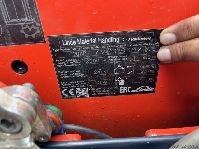Electric Pallet Truck Linde T20AP