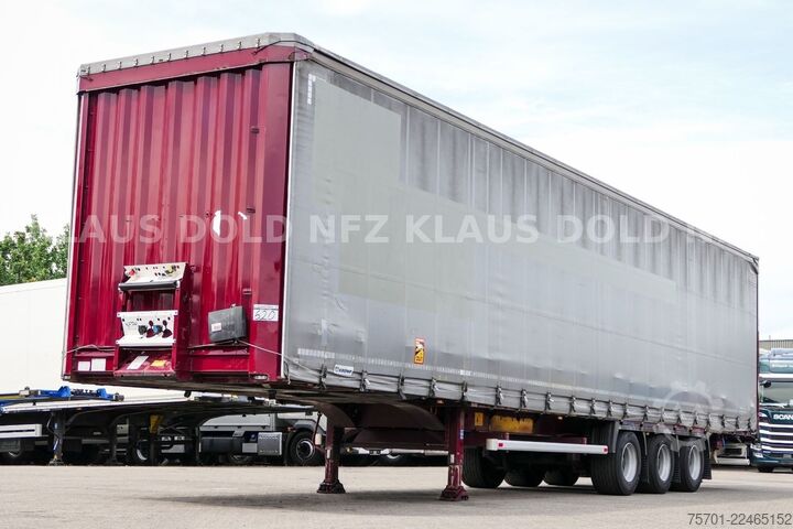 Open semitrailer with tarp KRONE SD Pritsche Plane XL MegaLiner Edscha Bordwände