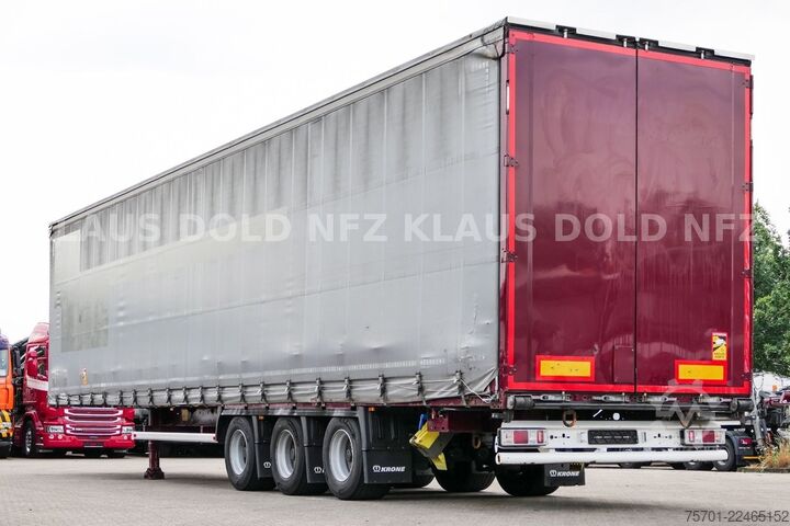 Open semitrailer with tarp KRONE SD Pritsche Plane XL MegaLiner Edscha Bordwände