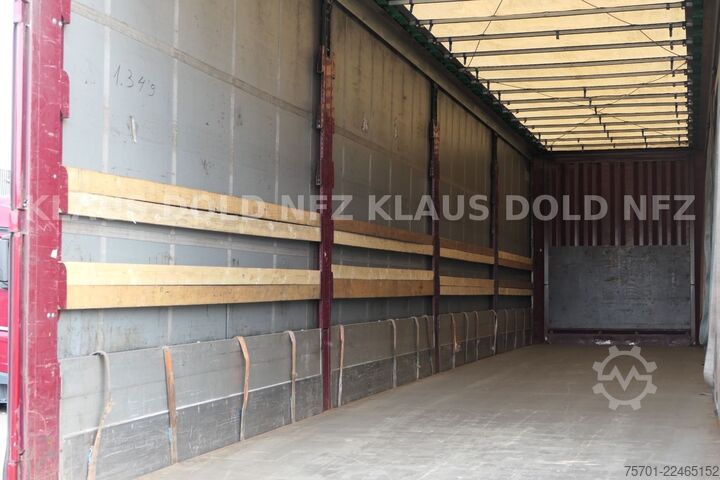 Open semitrailer with tarp KRONE SD Pritsche Plane XL MegaLiner Edscha Bordwände
