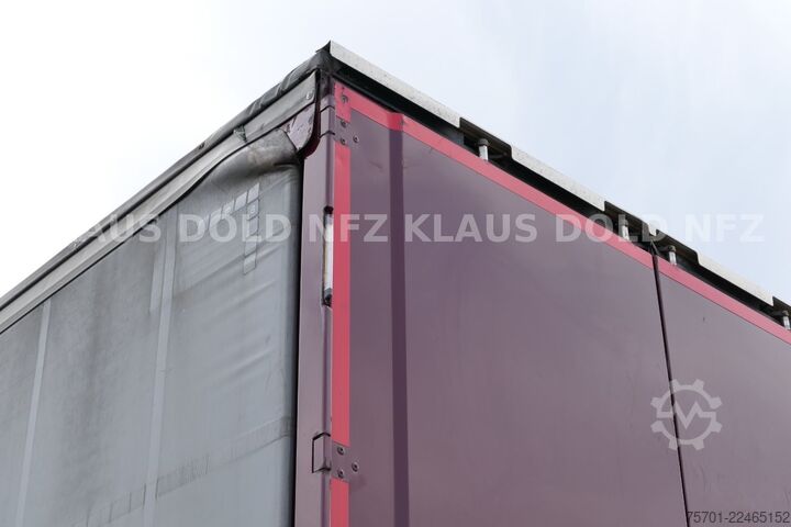 Open semitrailer with tarp KRONE SD Pritsche Plane XL MegaLiner Edscha Bordwände