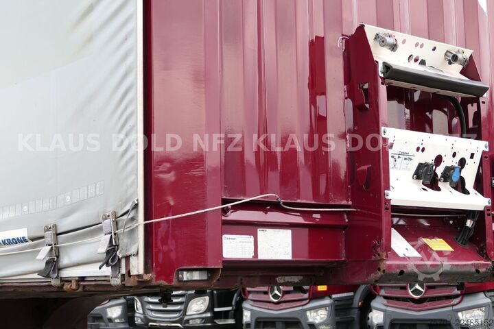 Open semitrailer with tarp KRONE SD Pritsche Plane XL MegaLiner Edscha Bordwände