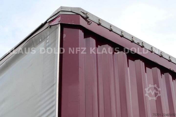 Open semitrailer with tarp KRONE SD Pritsche Plane XL MegaLiner Edscha Bordwände