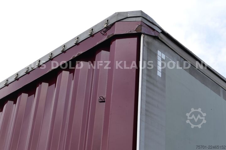 Open semitrailer with tarp KRONE SD Pritsche Plane XL MegaLiner Edscha Bordwände