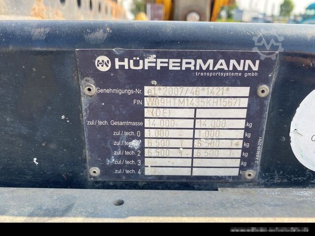 Trailer Hüffermann HTM14.35/Absetzanhäng/14 to. er/