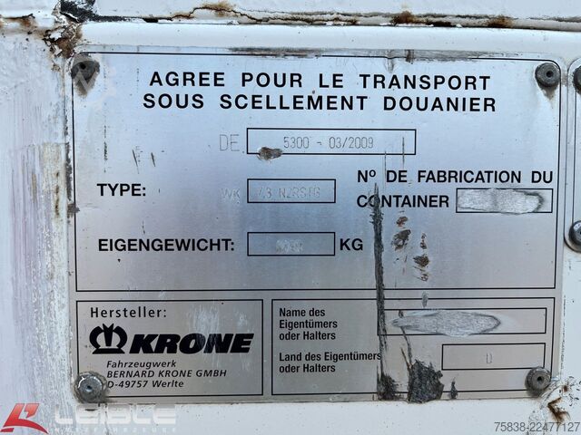 Anhänger-Wechselpritsche KRONE WK 7.3N2RSTG*Koffer*45m³*Rolltor*Doppelstock