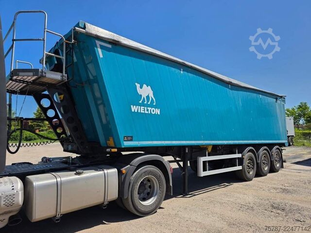 Tipper semitrailer WIELTON 50 cbm Getreidemulde, Pendelklappe,Kornschieber