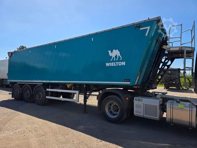 Tipper semitrailer WIELTON 50 cbm Getreidemulde, Pendelklappe,Kornschieber