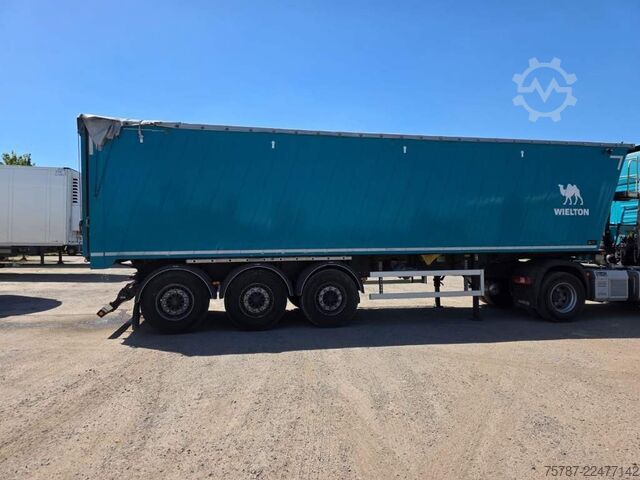 Tipper semitrailer WIELTON 50 cbm Getreidemulde, Pendelklappe,Kornschieber