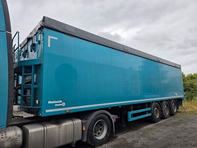 Walking floor semitrailer REISCH 65 cbm Schubboden, Lift, SAF Scheibe