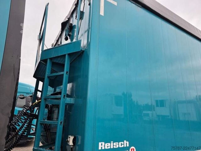 Walking floor semitrailer REISCH 65 cbm Schubboden, Lift, SAF Scheibe