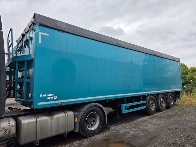 Walking floor semitrailer REISCH 65 cbm Schubboden, Lift, SAF Scheibe