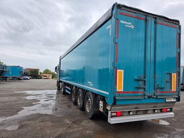 Walking floor semitrailer REISCH 65 cbm Schubboden, Lift, SAF Scheibe