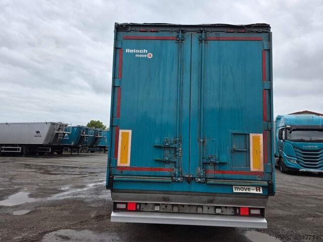 Walking floor semitrailer REISCH 65 cbm Schubboden, Lift, SAF Scheibe