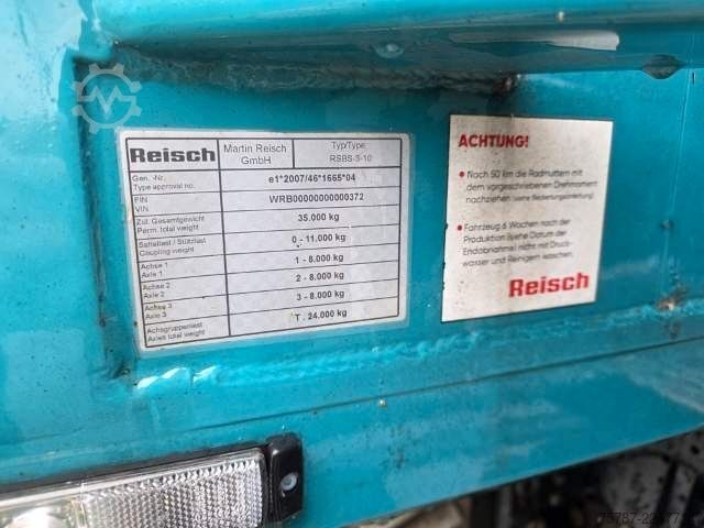 Walking floor semitrailer REISCH 65 cbm Schubboden, Lift, SAF Scheibe