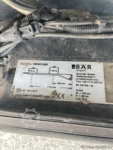 Box truck MAN TGL 12.250 Koffer Ladebordwand BÄR Navi