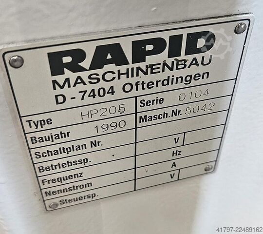 Right-angle Press Rapid HP 205 Rapid HP 205