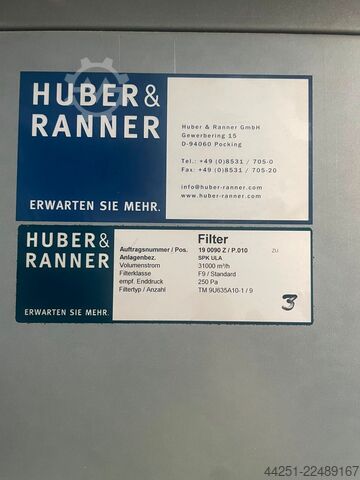 Ventilation and air conditioning system Huber & Ranner GmbH X-CASE 15 (Anlagenbez.: SPK ULA)