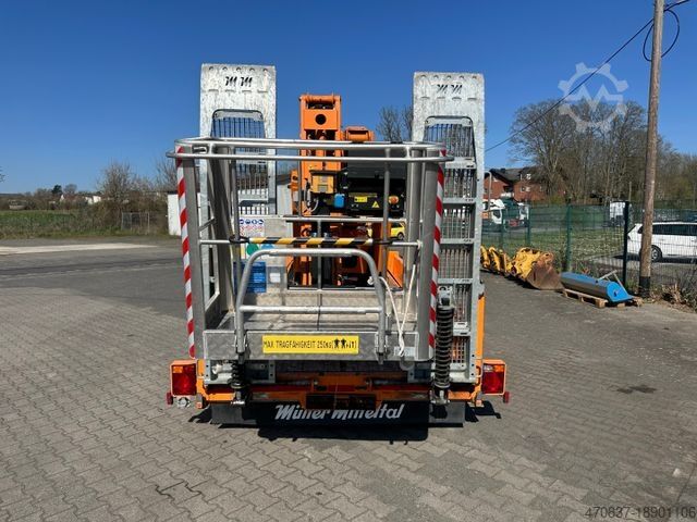 Working platform truck MERCEDES-BENZ Rutmann SA 26 / Raupenbühne / Funk