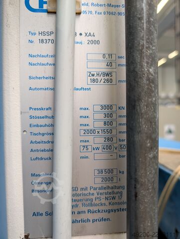 Hydraulische Presse Hylatechnik HSSP 300-3-XA4