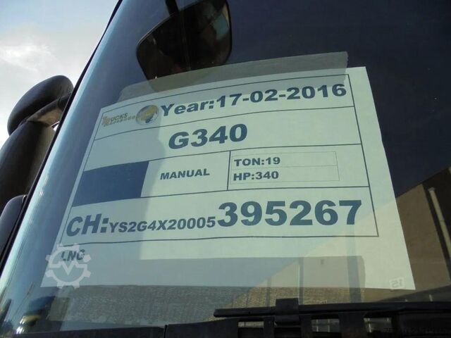 Chassis cab Scania G 340 + Euro 6 + LNG + Manual+BDF