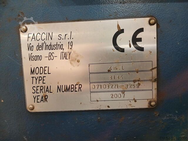 Gebrauchte hydraulische Blechbiegemaschine, Hersteller FACCIN, Modell 4 HEL-3134 FACCIN 4 HEL-3134