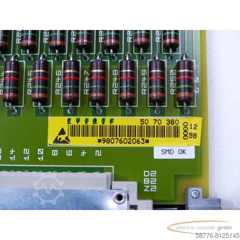 Component  Axesta Grossenbacher Input 40x24VDC / 50 70 360 SN:9807602063  !