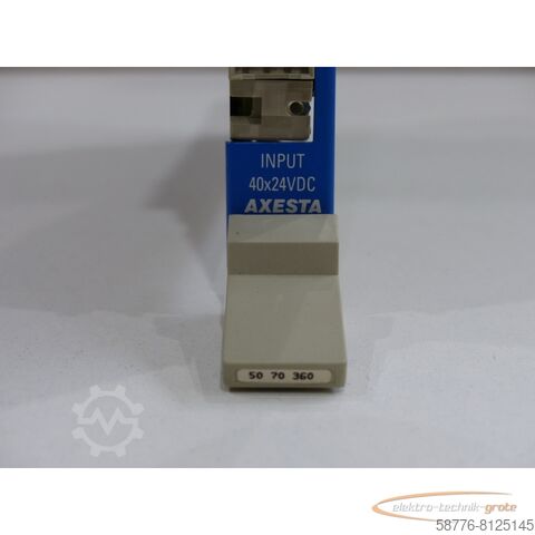 Component  Axesta Grossenbacher Input 40x24VDC / 50 70 360 SN:9807602063  !