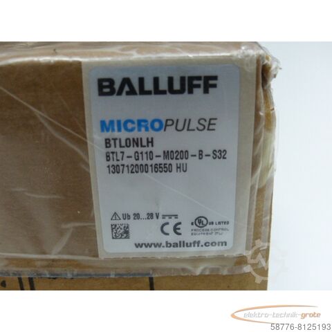 Component Balluff BTLONLH BTL7-G110-M0200-B-S32 Micopulse Wegaufnehmer SN13071200016550HU