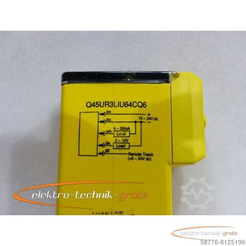 Komponente Banner Q45UR3LIU64CQ6K Analog Q45R Remote Ultrasonic Sensor Kit- ! -