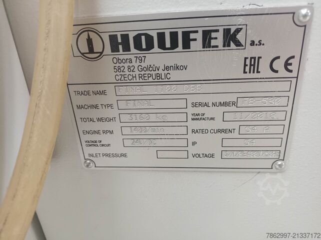 Wide belt sander Houfek Final 1100