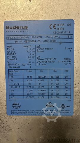 Stationary gas heating boiler Buderus G334XZ