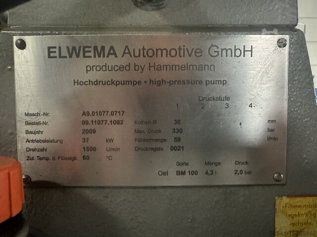 330bar 59l/min Hochdruckpumpenaggregat Hammelmann HDP 77