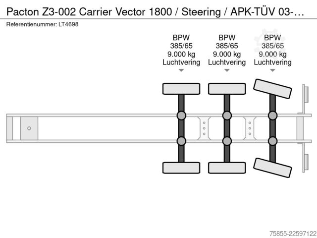 Kühl-/Tiefkühltransport Pacton Z3-002 Carrier Vector 1800 / Steering / APK-TÜV...